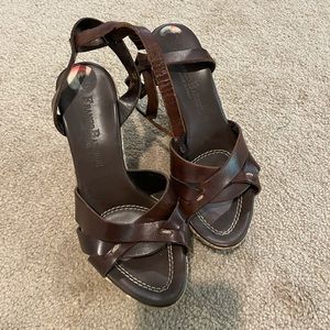 Vintage Franco Barbieri platform wedge sandals